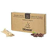 bioexxe Touillette Cafe jetables de, agitateur café en Bois biodégradables et compostables, résistantes à la Chaleur (500 dans la boîte)