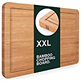 Blumtal - Planche A Decouper Bois Bambou - Planche à Découper Avec Rainure À Jus - Accessoire Cuisine - Grande ...