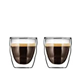 Bodum - 11477-10 - Pilatus - Set de 2 Verres Double Espresso - 8 cl