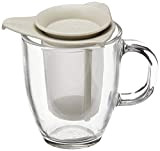 Bodum - K11239-913 - Yo-Yo - Set Mug Infuseur Individuel en Verre Trempé - Filtre Nylon 35 cl - Blanc