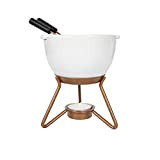 Boska Choco Fondue Petit Marie/Set choco fondue au bain-marie/Ne brûle jamais/Compatible au micro-ondes et lave-vaisselle/Blanc / 250 ml
