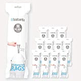 Brabantia - Lot de 12 rouleaux de 10 sacs poubelle 50/60 l blanc code H (dont 1 offert)