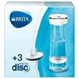 BRITA Bouteille filtrante Blanc Graphite, réduit le chlore, le plomb et autres impuretés organiques pour une eau du robinet plus ...