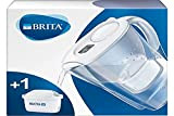 BRITA Carafe filtrante Marella blanche + 1 filtre MAXTRA+, réduit le calcaire, le chlore et le plomb pour une eau ...