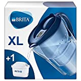 BRITA Carafe filtrante Marella XL bleue + 1 filtre MAXTRA+, réduit le calcaire, le chlore et le plomb pour une ...