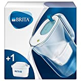 BRITA Carafe filtrante Style bleue + 1 filtre MAXTRA+, réduit le calcaire, le chlore et le plomb pour une eau ...