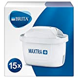 BRITA Pack de 15 filtres MAXTRA+, réduit le calcaire, le chlore, le plomb et autres impuretés pour une eau du ...