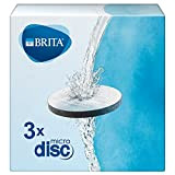 BRITA Pack de 3 filtres Microdisc, pour bouteilles et gourdes filtrantes, réduit le chlore, le plomb et autres impuretés pour ...