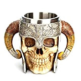BUDAOWENG Tasses à café macabres/Tasse-Tasse à bière de Style crâne crâne/Squelette, Tasse d'eau tête de Zombie Horreur 3D avec des ...