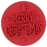Buon Natale "Merry Christmas " Goffratore/Timbro per fondente, glassa, cupcake, biscotti, torta, decorazione