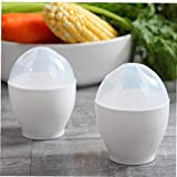 BYFRI Paquet De 2 Micro-Ondes Egg Cooker Cup Pocheuse Chaudière D'oeufs Vapeur Oufs sans Les Outils Shell Egg pour Le ...