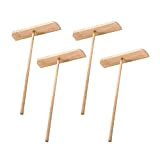 Cabilock Lot de 4 spatules à crêpes en bois et spatules à crêpes Taille parfaite pour s'adapter aux crêpes de ...