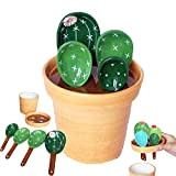Cactus Measuring Spoons,porcelain Measuring Spoons with Base,cute Cactus Shape,stirring Soup Spoon Reusable and Durable Ceramic Flower Pot Measuring Spoon Set ...