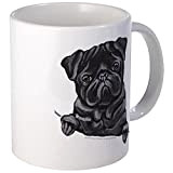 CafePress - Black Pug Line Art - Coffee Mug, Novelty Coffee Cup by CafePress