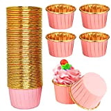 Caissettes Cupcake, Moules à Cupcakes 100 Pièces, Moules à Muffins non Collants, Pour Muffin, Gâteau, Pudding, Rose