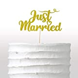 Cakeshop Décoration de gâteau à paillettes Just Married - Double face - 400 g/m² - 14 couleurs et plusieurs styles ...