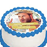 Cakeshop Décorations comestibles personnalisées pour gâteaux avec inscription « Happy Birthday » 1 x décoration de gâteau ronde 17,7 cm