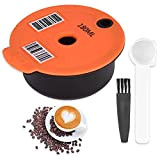 Capsule de Café Réutilisable Rechargeablesde Café Dosettes de Filtre pour Bosch-s Tassimo avec Brosse de Nettoyage cuillère à café (180ML)