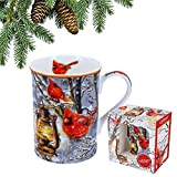 CARMANI - Tasse en porcelaine décorée avec un theme de Noël 400ml