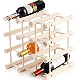 Casier à bouteilles de vin pour 12 bouteilles en bois - modulable, extensible, personnalisable selon vos besoins - pratique pour une cuisine ou ...