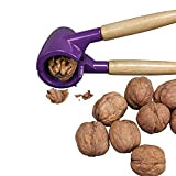 Casse-noix universel DURANDAL, à ressort très résistant, poignées en bois verni, casse les coquilles sans écraser les fruits
