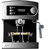 Cecotec Machine à café Expresso Power Espresso 20. 20 bars de Pression, Réservoir d’1.5 L, Bras Double Sortie, Buse vapeur, ...