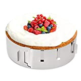 Cercle à tarte – Faire rapidement de délicieuses tartes à la crème ou aux fruits – Cercle pâtisserie réglable et ...