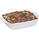 Chefarone Plat à four céramique grand - Plat à lasagnes haut pour cuire, dresser et congeler - Plat à four ...