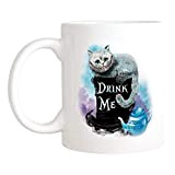 Cheshire Cat Alice in Wonderland Mug 11oz Ceramic Coffee Mug, Novelty Cup