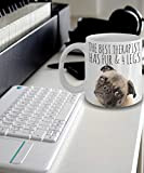 ChGuangm Cute Pug Mug The Best Therapist Has Fur and 4 Legs Pug Coffee Mug Pug Gift Great for Dog ...
