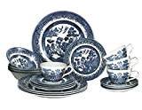 Churchill Plaques de bols tasses 20 pièces vaisselle Set 20 Piece Set Blue Willow