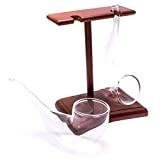 CKB LTD® Brandy Pipe Sipping Glasses Set with Wooden Display Stand Verre à Cognac Brandy 75ml - Pack of 2