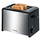 Cloer 3210 Toaster Inox 2 Tranches Contour Noir