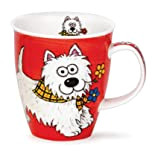 Colourful Highland Gang Westie Dunoon Fine Bone China Mug Nevis Shape by Dunoon