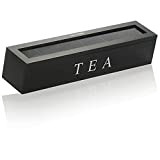 com-four® 6X Boîte à thé avec Compartiments pouvant contenir jusqu'à 90 sachets de thé - Boîte de Rangement - Boite ...