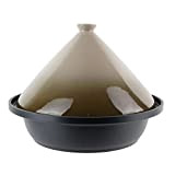 COOK CONCEPT - KC24041 - Tajine Induction Fonte Aluminium Ronde Vitro-Ceramique Inox Taupe Cuisine Plat Cuisson