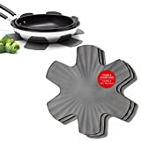 Coolinato Silicone Pan Protector Set de 3 Pan Protection Empilage Protection pour casseroles, va au Lave-Vaisselle, 35 cm, Gris