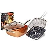 Copper Chef (5 piece) Non-Stick 9.5 Large Deep Sided Square Pan Kit - As seen on High Street TV by ...