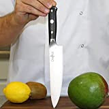 COUTEAU DE CHEF PROFESSIONNEL - OneKut - Couteau cuisine professionnelle lame en acier allemand carbone tranchant et manche ergonomique en ...