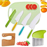 Couteau De Cuisine Kids en Plastique,Lot de 7 Couteaux de Cuisine pour Enfants Sûr Coloré, Couteau à Pâtisserie pour Enfants, ...