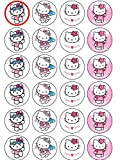 Coyote Party and print Lot de 24 décorations de cupcakes Hello Kitty