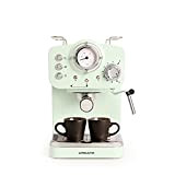 CREATE / THERA RETRO / Machine à café expresso Vert / Pour café moulu et mono-dosettes ESE, Cafetière semi-automatique de ...