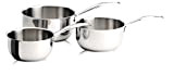 Cristel - CWMS3C- Série de 3 casseroles inox 16-18-20cm sans couvercle - Collection Cookway