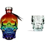 Crystal Head Vodka Rainbow Limited Edition 40% Vol. 0,7l & Kikkerland KKGL06 Verres à Alcool (Verre à shot) Forme de ...