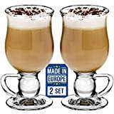 CRYSTALIA Qualité Premium Verres à Irish Coffee Lot 2, 270 ml SANS PLOMB Verre Irish Coffee Irlandais Tasses à Latte ...