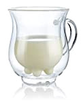Cucina di Modena bidon de lait: Gobelet à lait à double paroi avec pis amusant, 200 (verre gelé)
