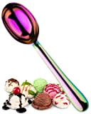 Cuillère À Crème Glacée Iridescent Rainbow - Qualité Multicolore Et Professionnelle. Forte Cuillère Et Poignée Outil De Cuisine Portatif Pour ...