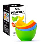 Cuillère à œufs en silicone de qualité alimentaire sans BPA - Convient pour la cuisson des œufs au micro-ondes ou ...