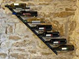 DanDiBo Porte-Bouteilles Casier à vin Diagon 100cm en métal Porte-Bouteilles Etagère Murale Bar (Droite - Version Droite)