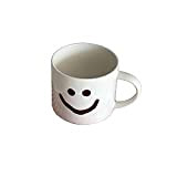 DAQ Tasse à café Tasses à café en Porcelaine de Grande capacité Tasses à café Smiley minimalistes Tasse à thé ...